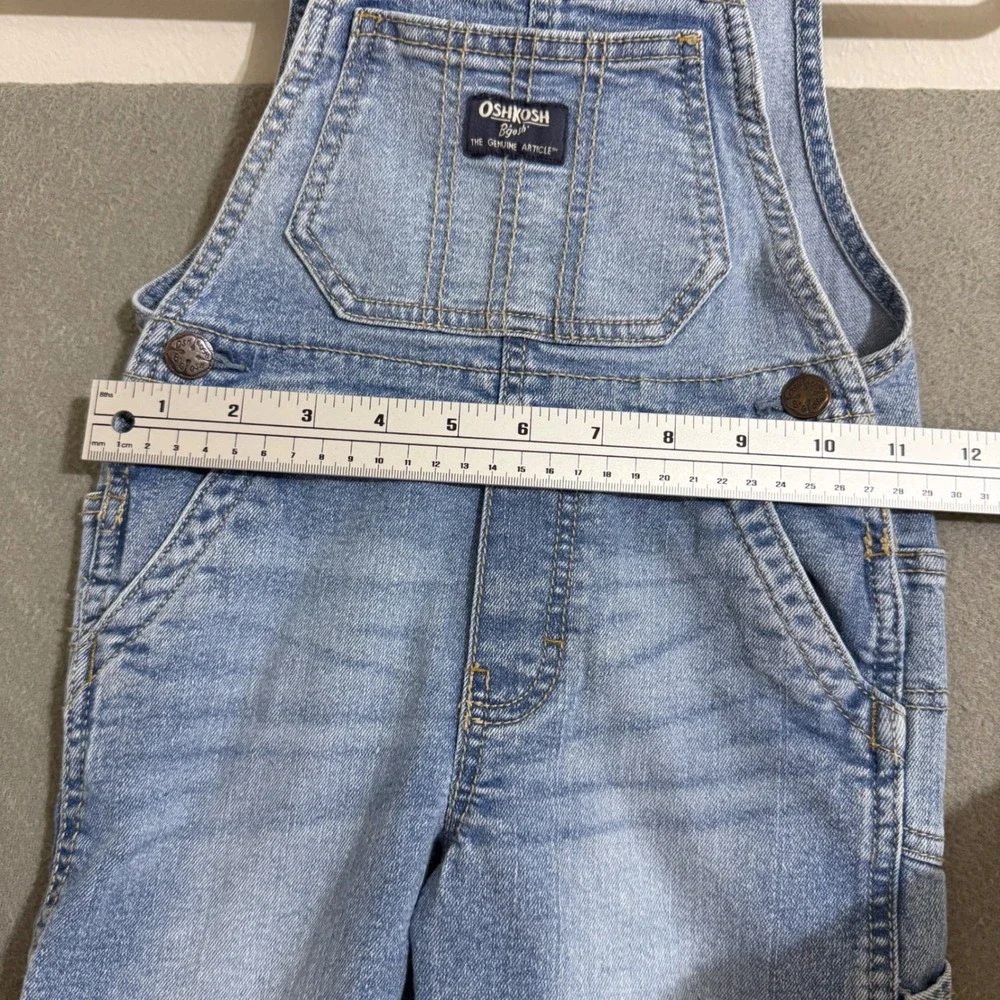 OshKosh Bgosh Kids Light Wash‎ Denim Bib Overalls Carpenter Blue Jeans farm