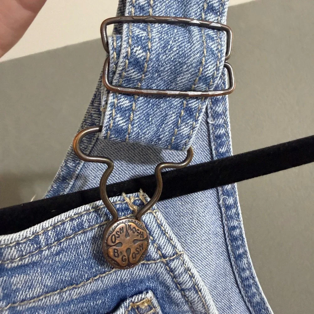 OshKosh Bgosh Kids Light Wash‎ Denim Bib Overalls Carpenter Blue Jeans farm