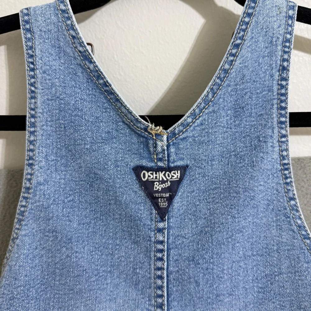 OshKosh Bgosh Kids Light Wash‎ Denim Bib Overalls Carpenter Blue Jeans farm