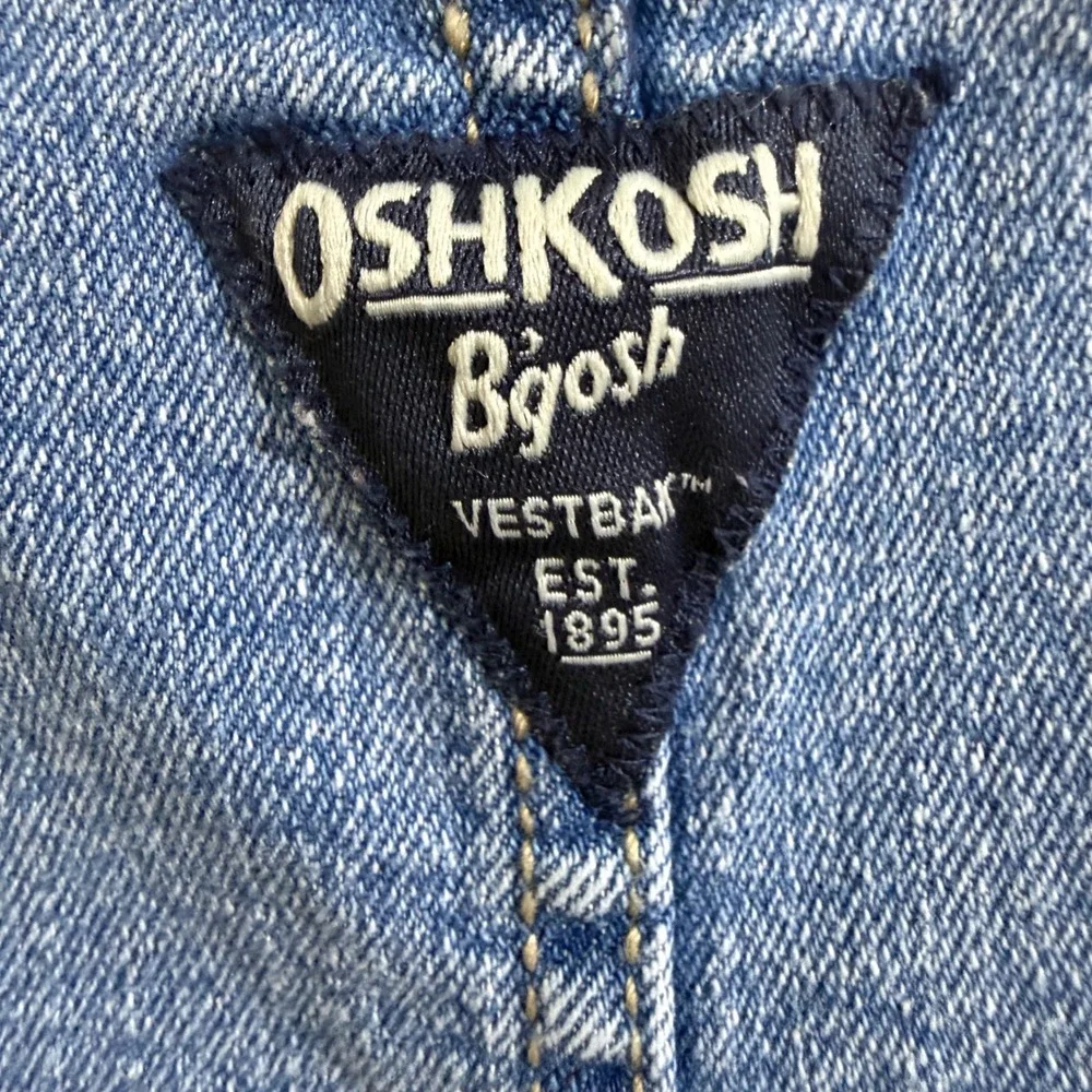 OshKosh Bgosh Kids Light Wash‎ Denim Bib Overalls Carpenter Blue Jeans farm