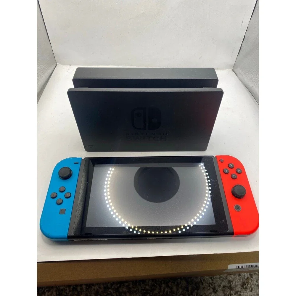 Nintendo Switch 1 neon Red Blue 32GB Handheld Console + Dock Complete In Box