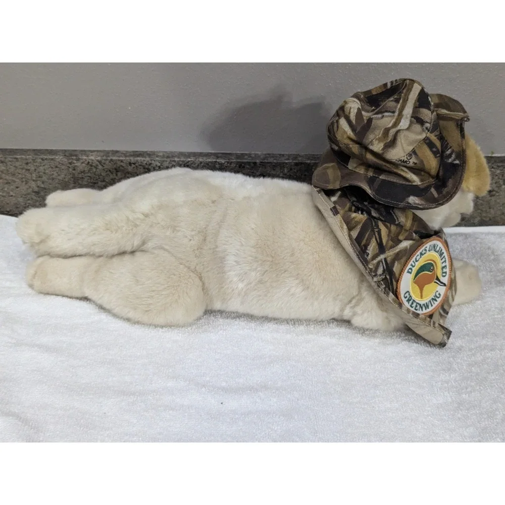Ducks Unlimited Greenwing Mallard Labrador Retriever Dog Laying Plush Hunting