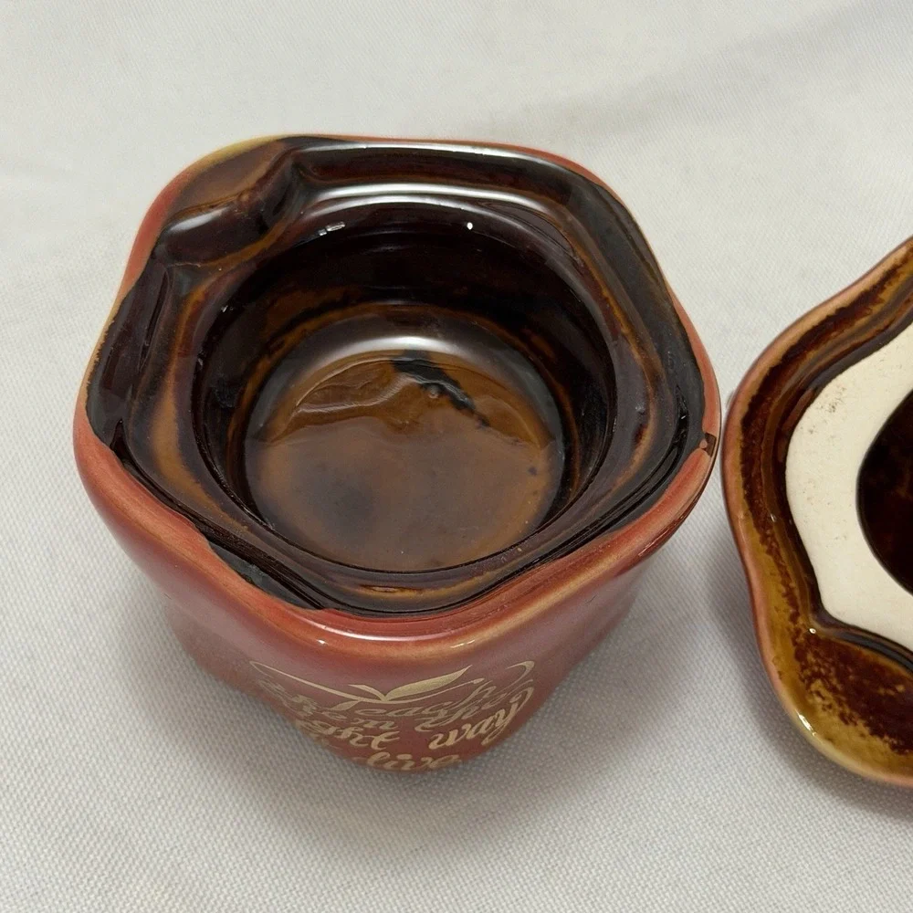 Christian Apple Trinket Box Candle Holder Faith Decor Teacher Gift‎ Apple Jar
