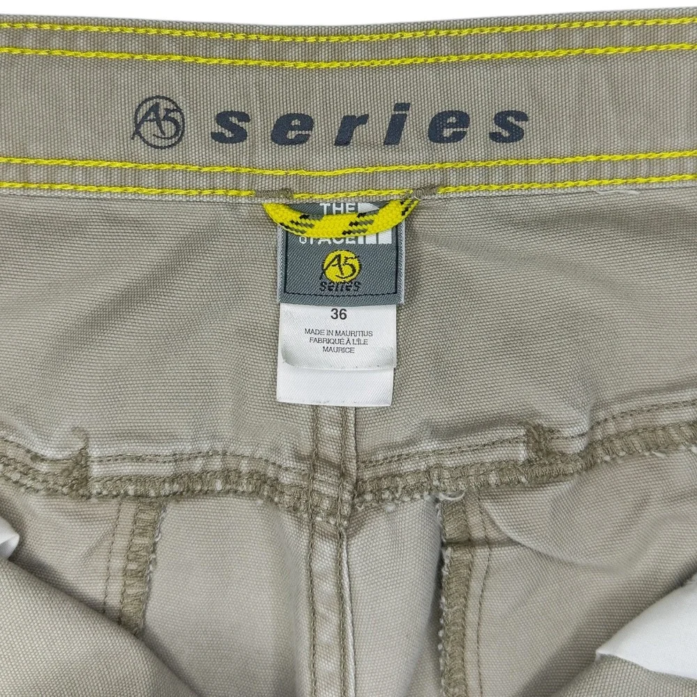 Vintage North Face A5 Series Pants Mens 36x30 Beige Canvas Belted Baggy Wide Y2K
