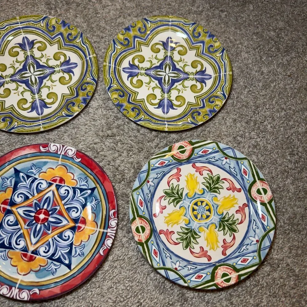 Pier 1 Plates Ironstone Set Of 5 Salad Lunch Dinner 8.5