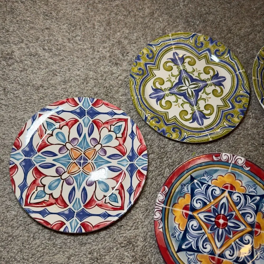 Pier 1 Plates Ironstone Set Of 5 Salad Lunch Dinner 8.5