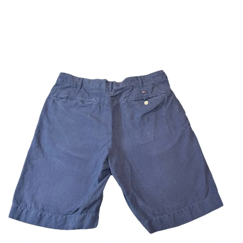 Faherty Malone Chino Shorts Linen Blend Men’s 30 Blue 9 Inch‎ Inseam