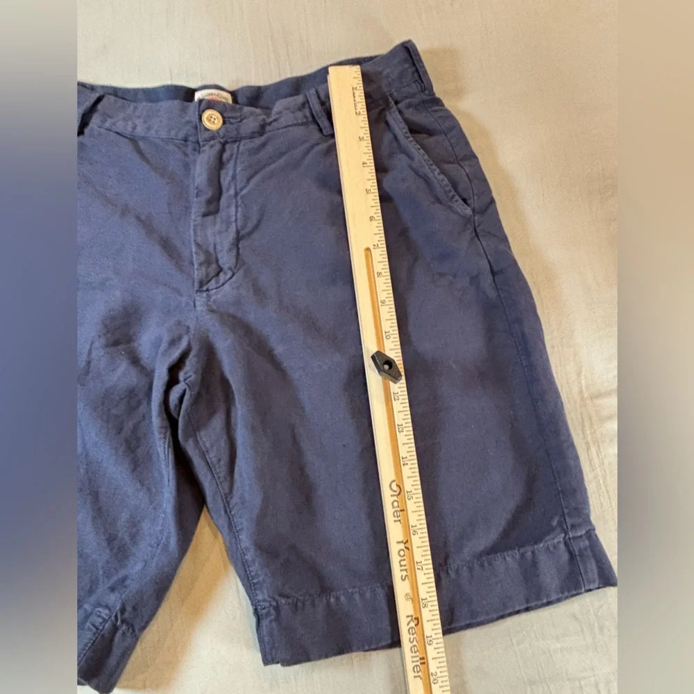 Faherty Malone Chino Shorts Linen Blend Men’s 30 Blue 9 Inch‎ Inseam