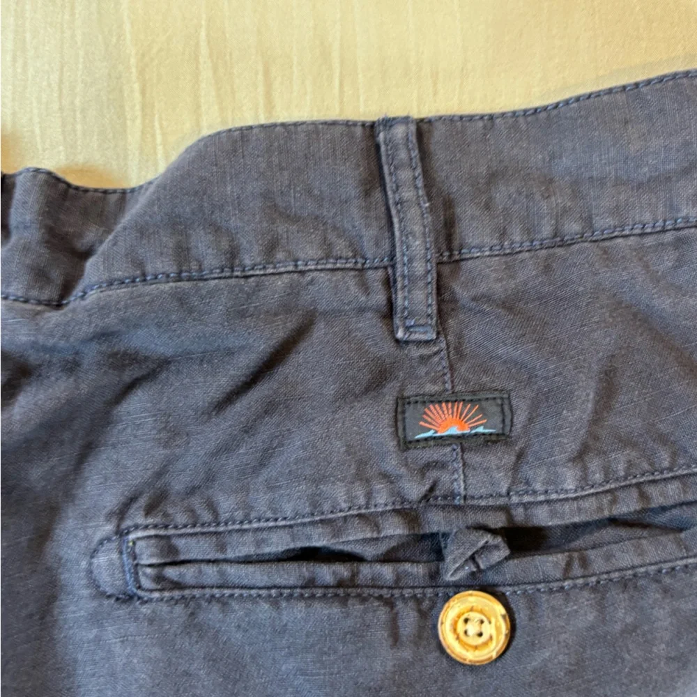 Faherty Malone Chino Shorts Linen Blend Men’s 30 Blue 9 Inch‎ Inseam