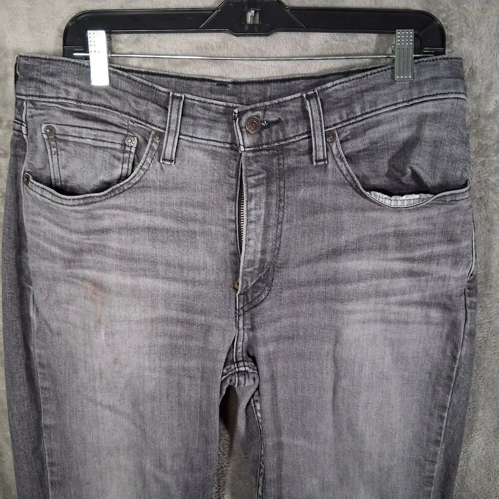 Levis 514 Straight Fit Flex Jeans Morel‎ Grey Mens 32x32 Inseam 31
