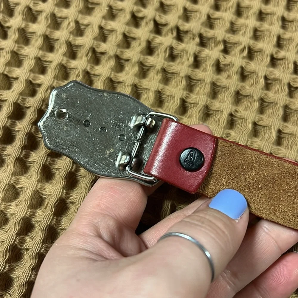 Justin‎ | Red Tooked Leather Cowhide Toddler Belt 24 inches