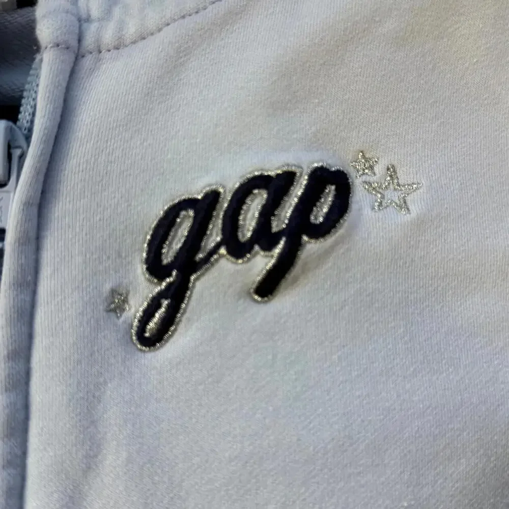 Vintage GAP Hoodie 2005 Juniors XXL 14-16 Powder Blue Full Zip‎ Sweatshirt Y2K