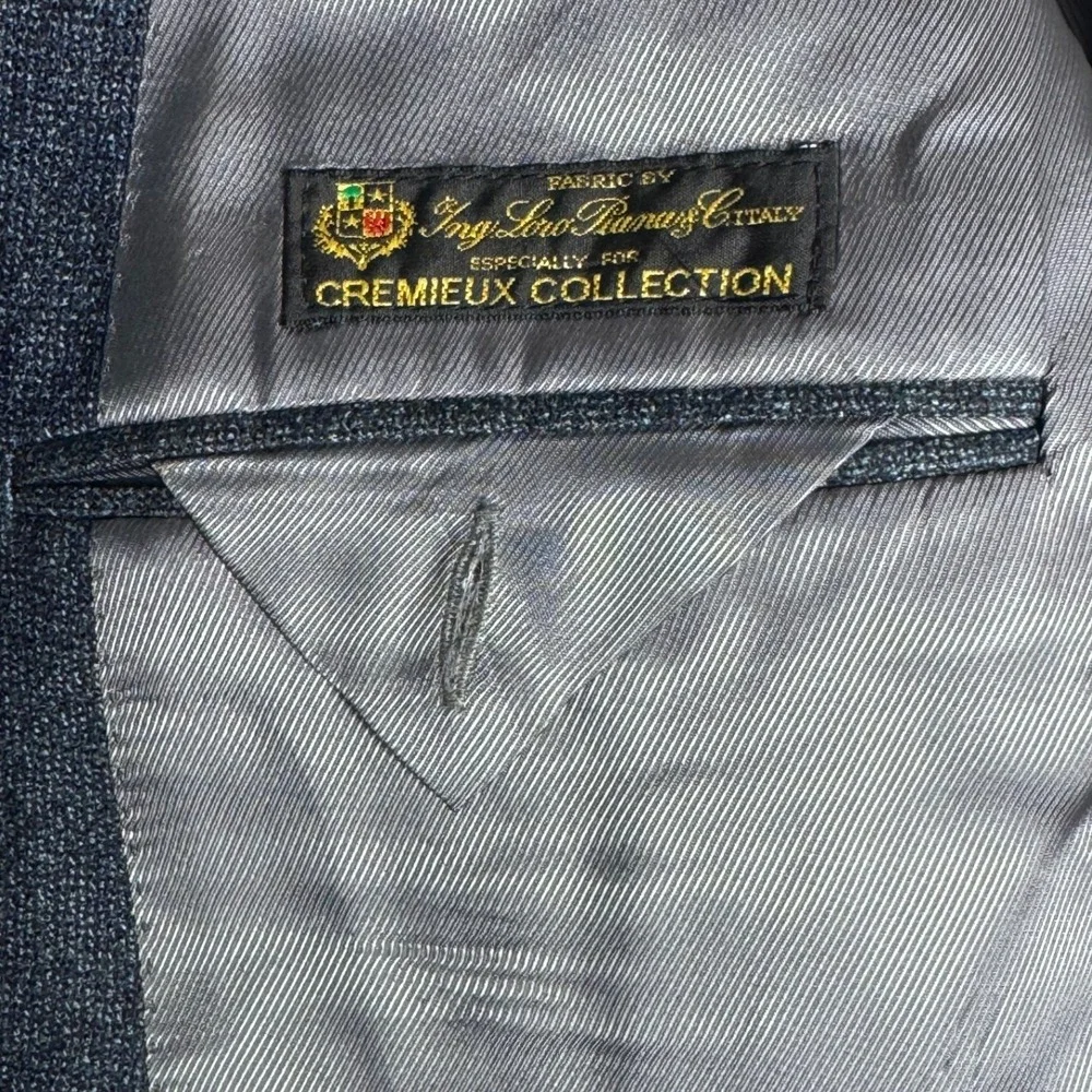 Cremieux Collection Mens Blue Textured Two Button‎ Blazer Sport Coat 43R Canada