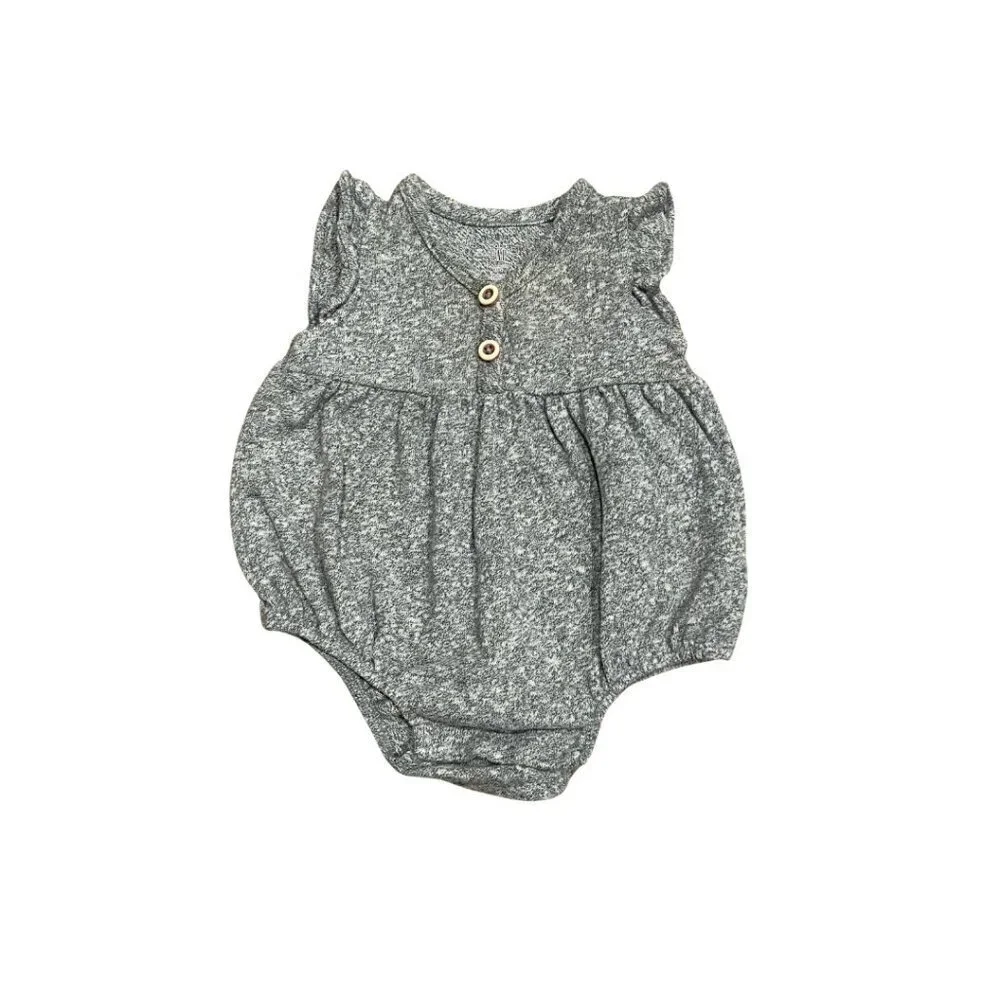 Gap Heather Gray Knit Romper - Size 3-6 months - Like New!