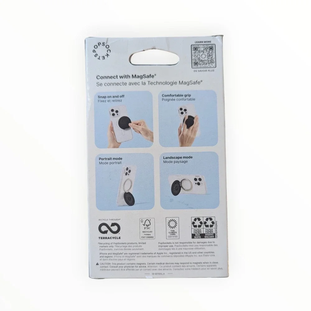 12-O‎ PopSockets Kick-Out MagSafe Round Phone Grip & Stand Ring for iPhone Putty