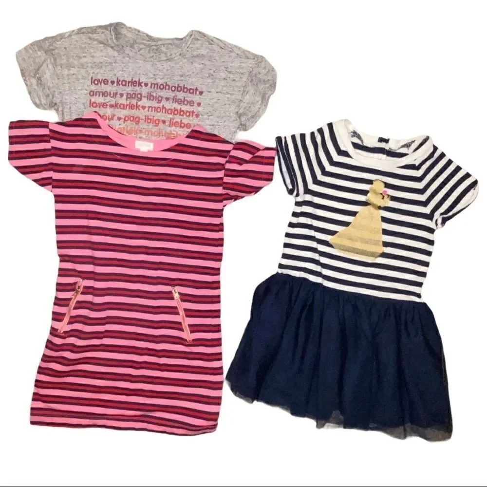 Gymboree/Disney Lot of 2 Girls Dresses & T-Shirt