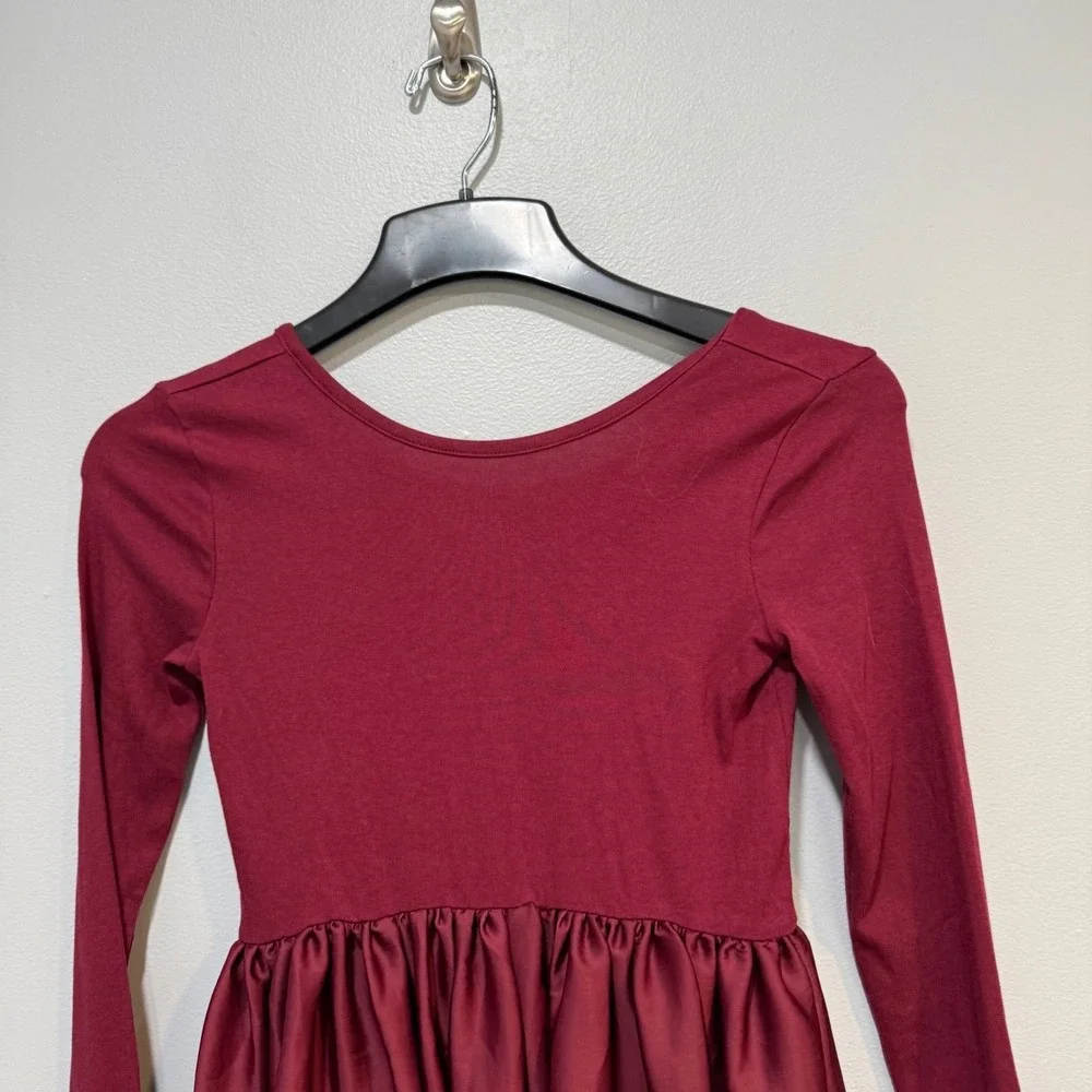 GAP Kids‎ Girls Burgundy Long Sleeve Skater Dress Size XL 12 new Christmas