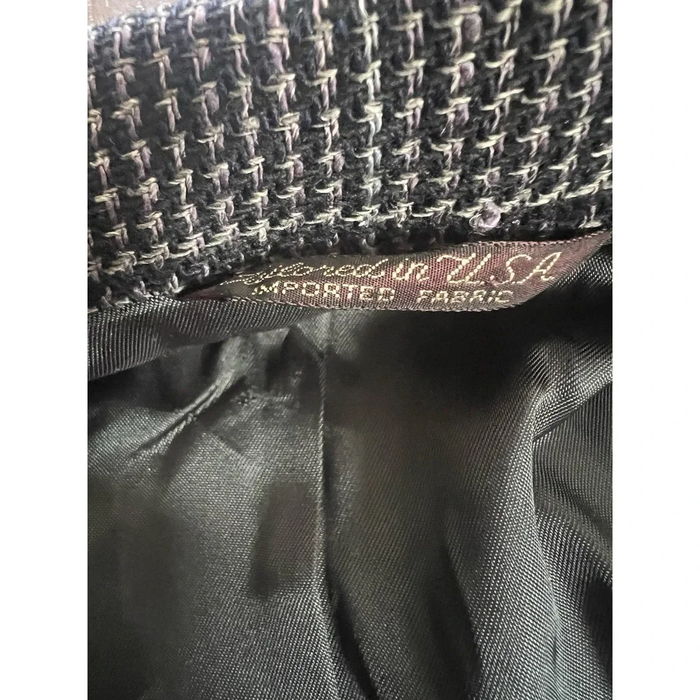 Fitzgerald USA Tailored 42R Check Houndstooth Blazer‎ Wool Flannel Sport Coat