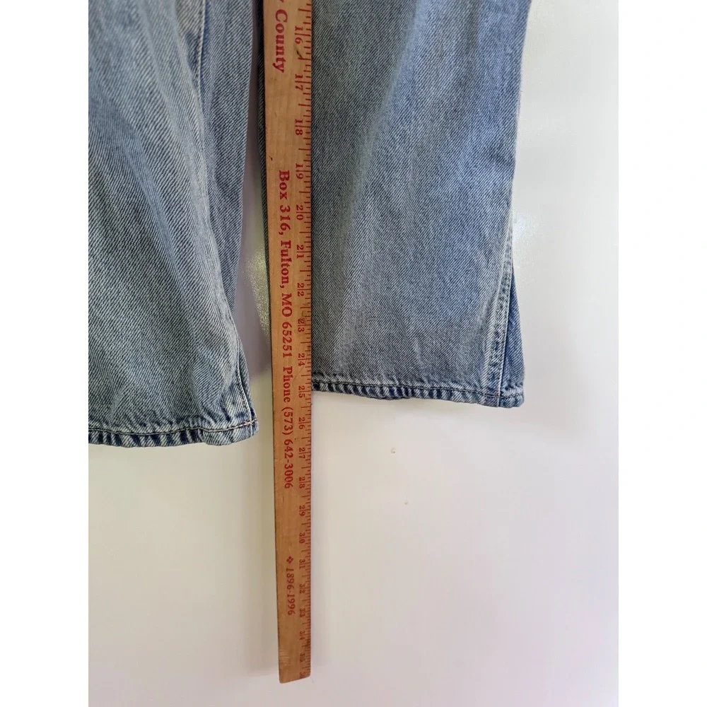 Gap Kids Youth 12 Light Wash Denim Overalls Adjustable Straps Straight Leg Flaw