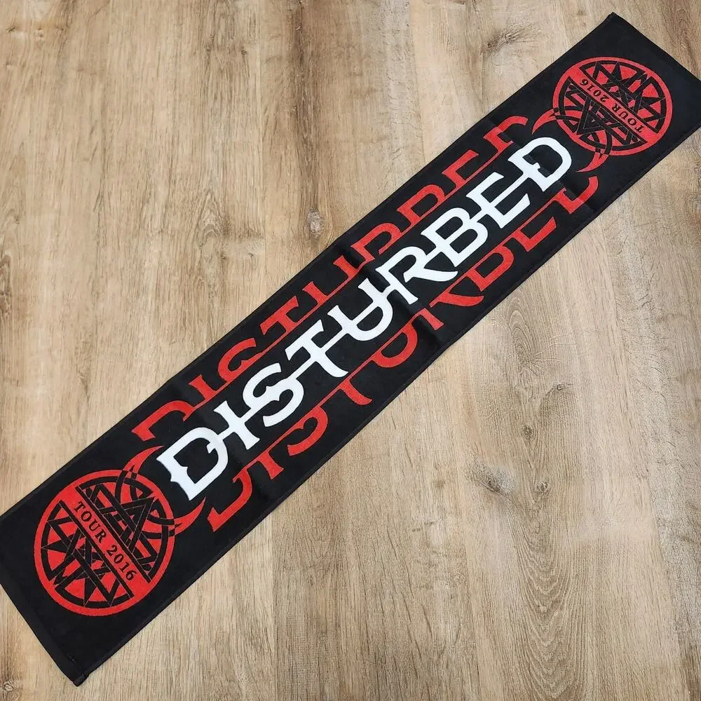 NOS Disturbed OzzFest Japan 2016 Muffler Towel Rare HTF Authentic Merch Metal