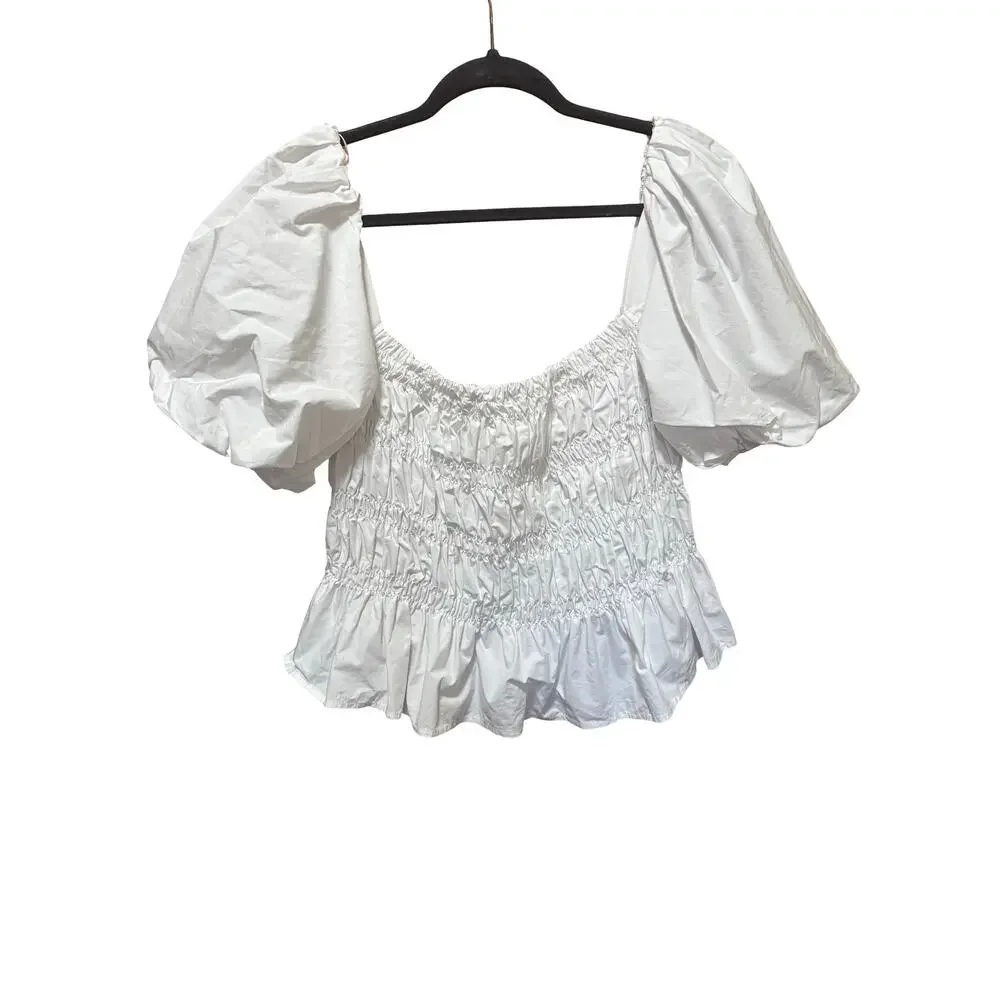 Astr white smocked