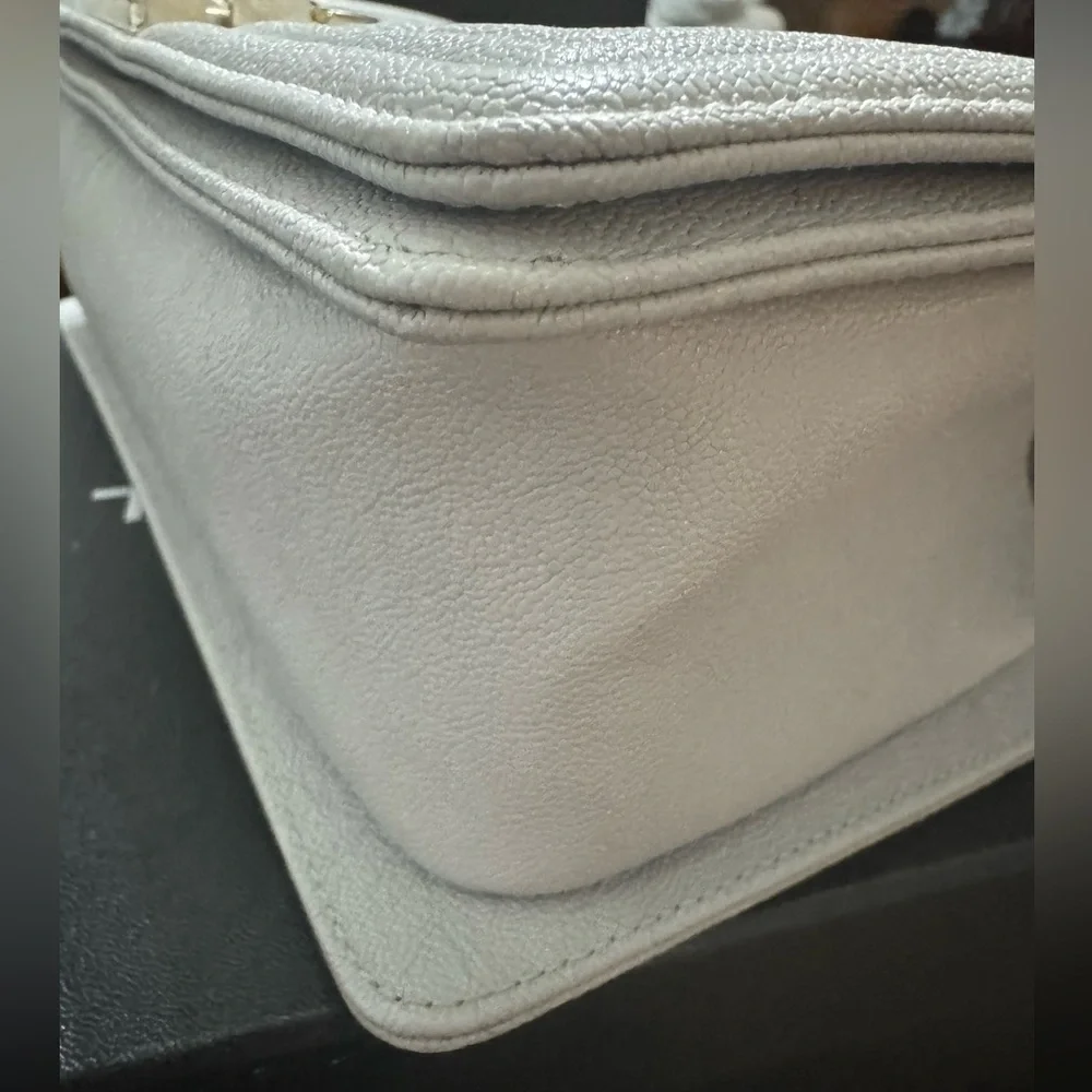 CHANEL New full set Chanel Grey hard to find color medium boy bag