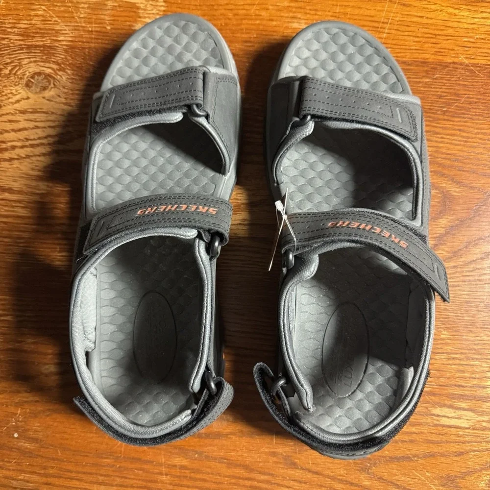 Skechers‎ Mens Sandals Size 12 Steady Grip Loop And Hook NWT