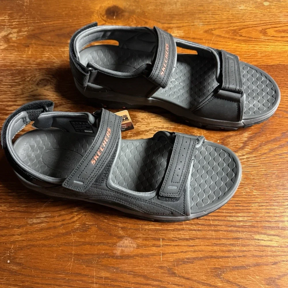 Skechers‎ Mens Sandals Size 12 Steady Grip Loop And Hook NWT