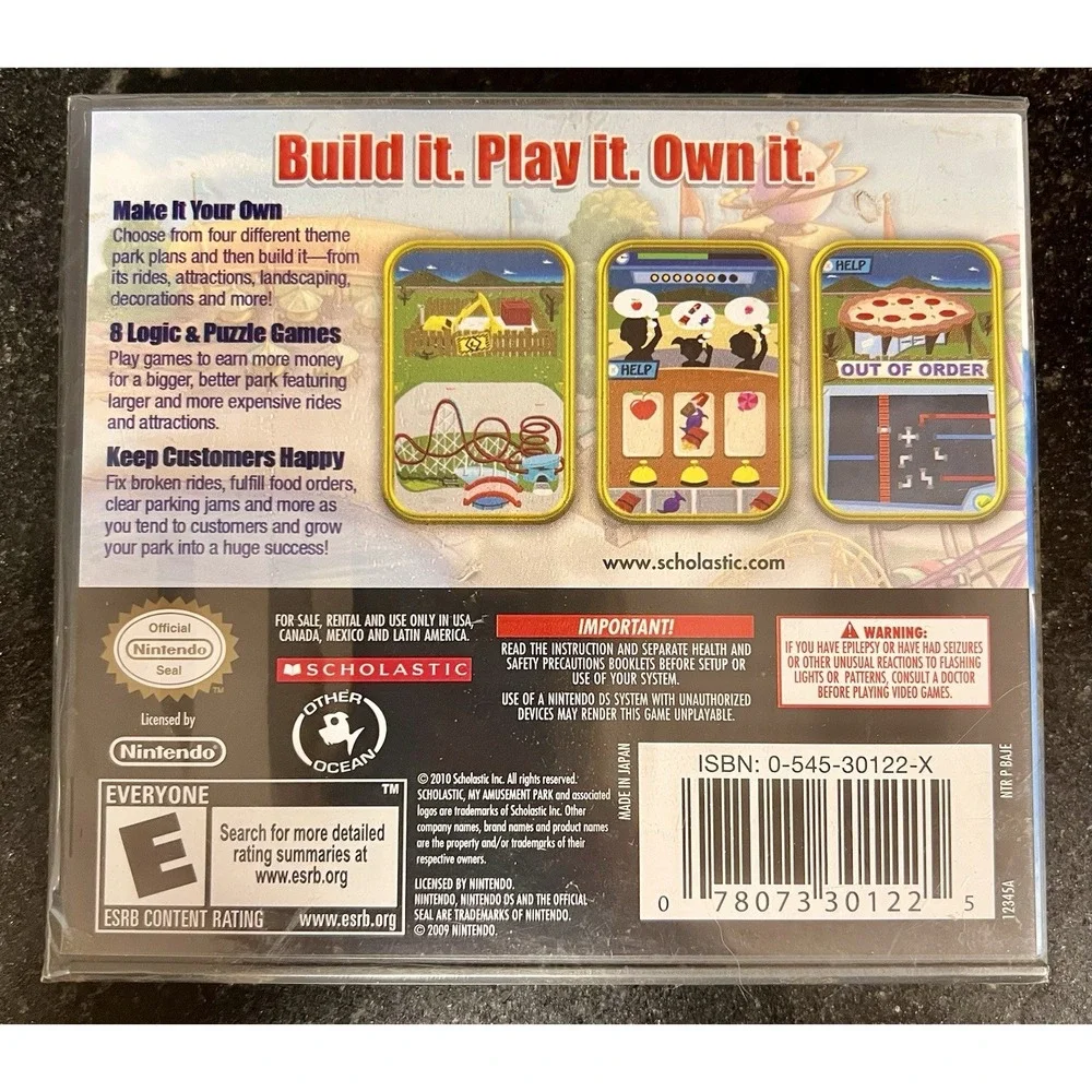 New Sealed My Amusement Park (Nintendo DS, 2010) Rated‎ Everyone