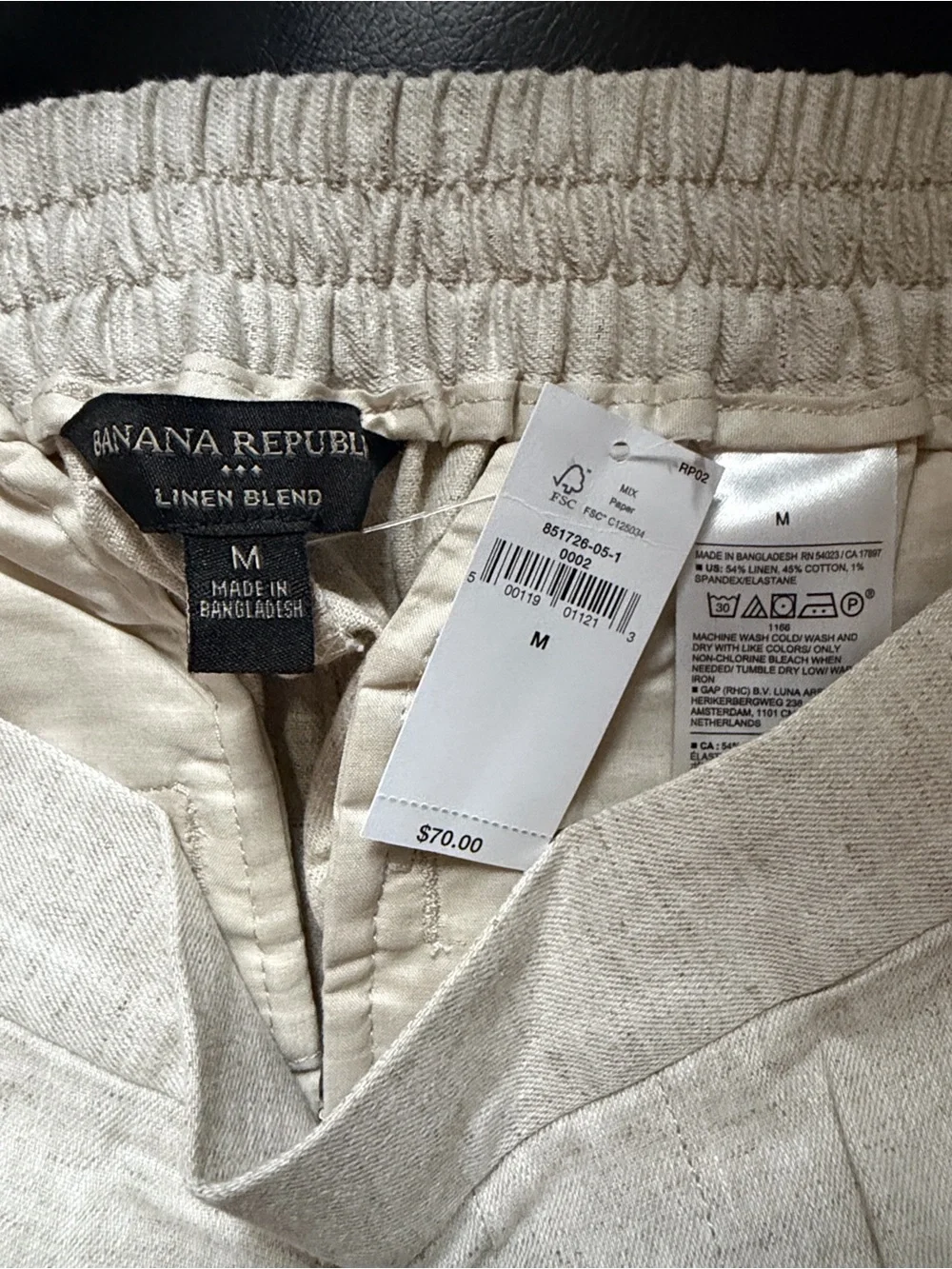 Banana Republic Linen-Blend Trousers in Light Beige