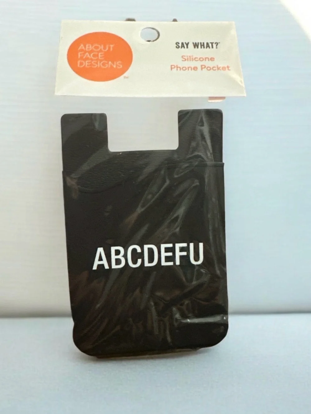 Black Silicone Phone Pocket - ABCDEFU 1347