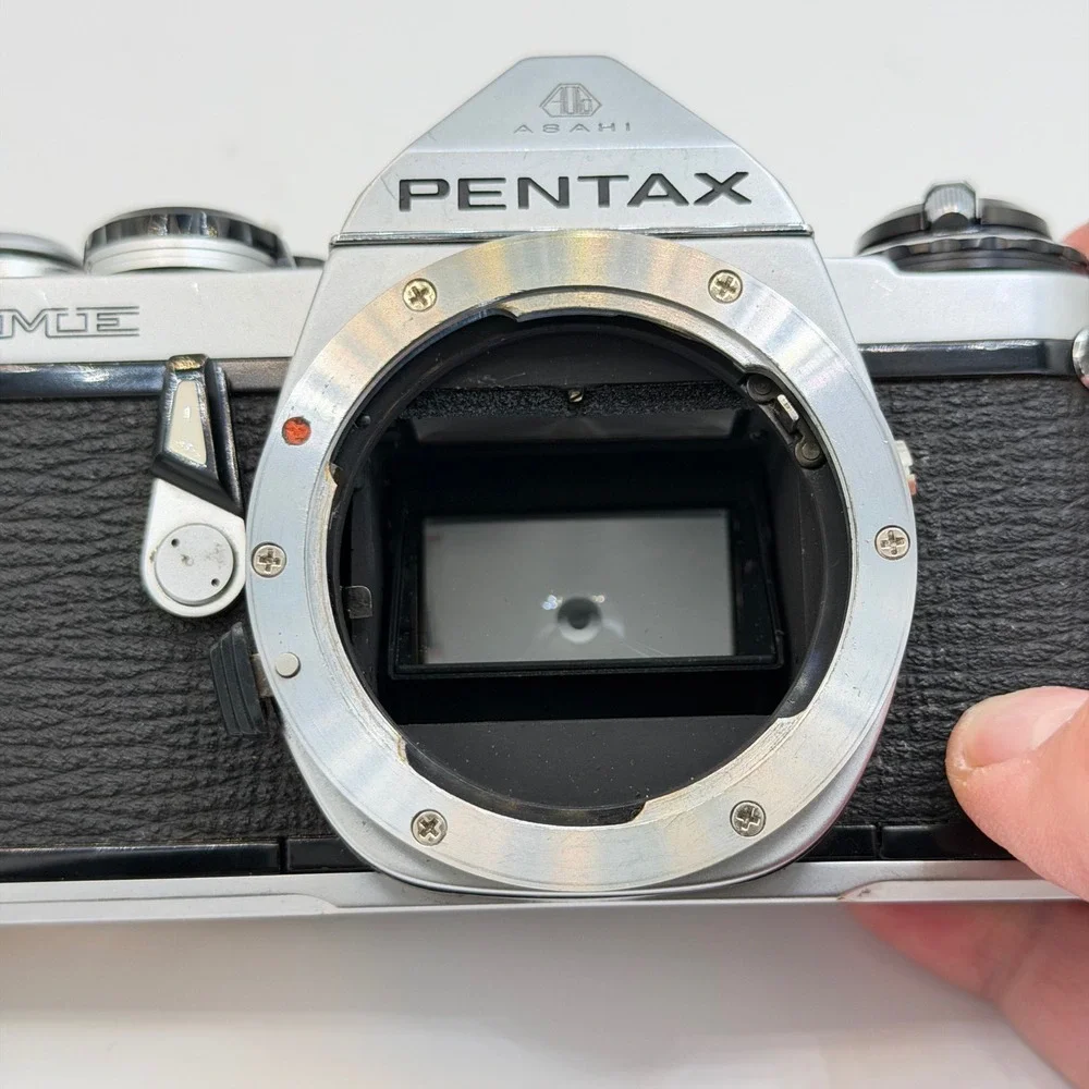 Pentax ME 35mm Film SLR Camera with SMC Pentax-M 50mm f1.7 Lens Silver Black