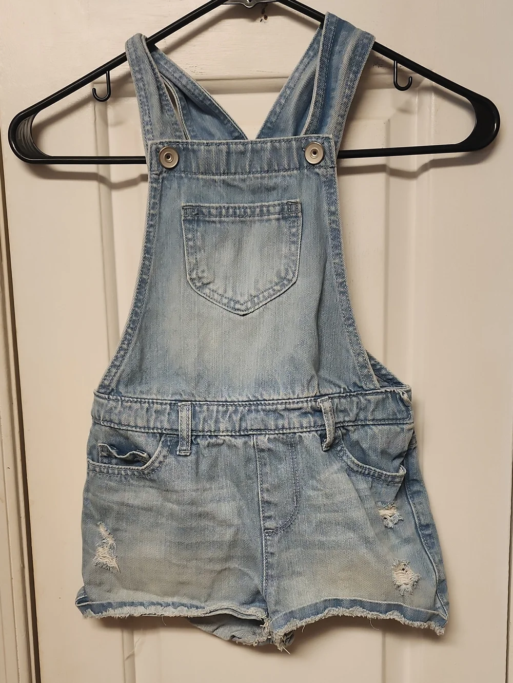 The Children's Place Light Wash Denim Shortalls