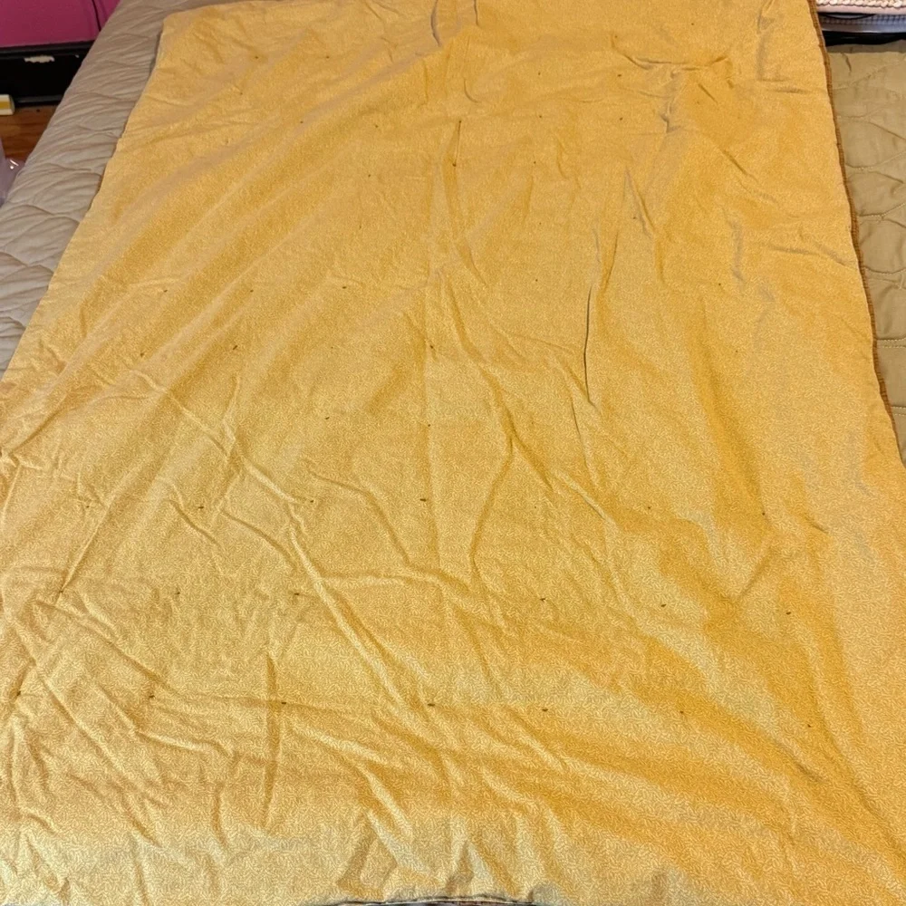 Jungle Printed Brown Handmade Reversible Quilt Elephants Leopards Lions 52 x 37
