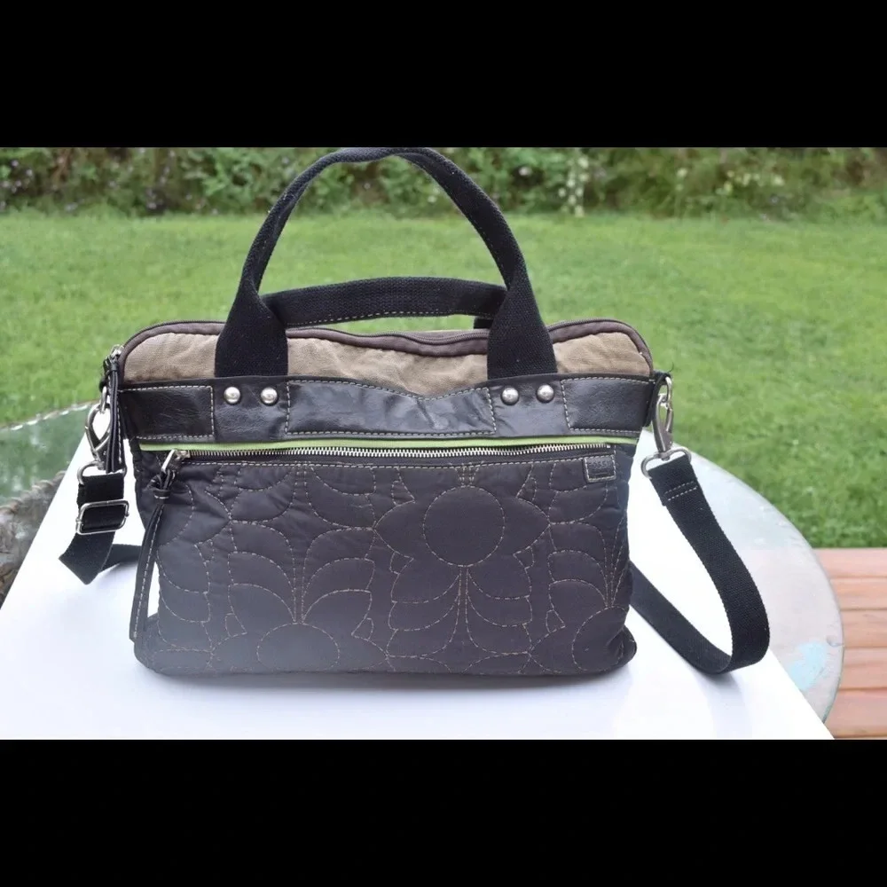 Fossil quilted lap top bag