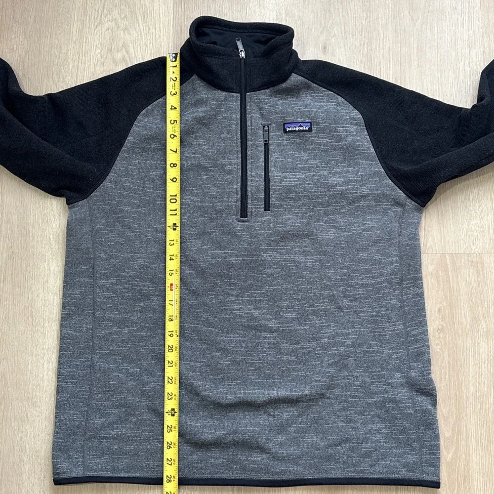 Patagonia Better Sweater 1/4 Zip Fleece Pullover Mens XL Grey Black 25522 FA16