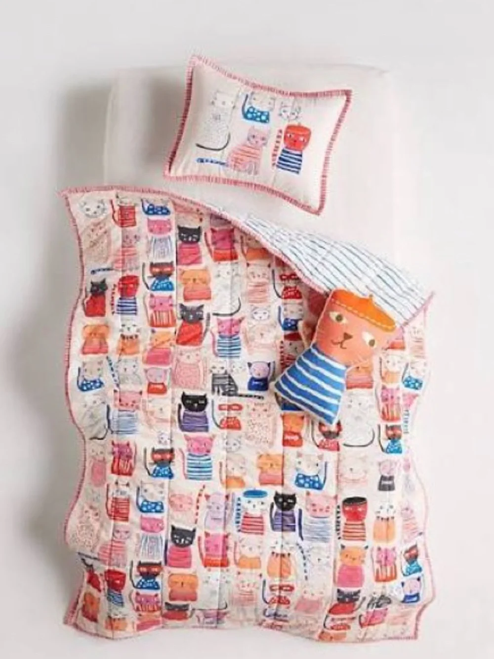 Anthropologie Carolyn Gavin Cat Collection Kids Quilting Toddler Size