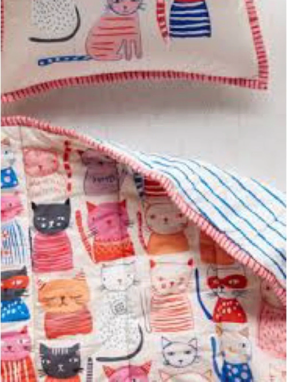 Anthropologie Carolyn Gavin Cat Collection Kids Quilting Toddler Size