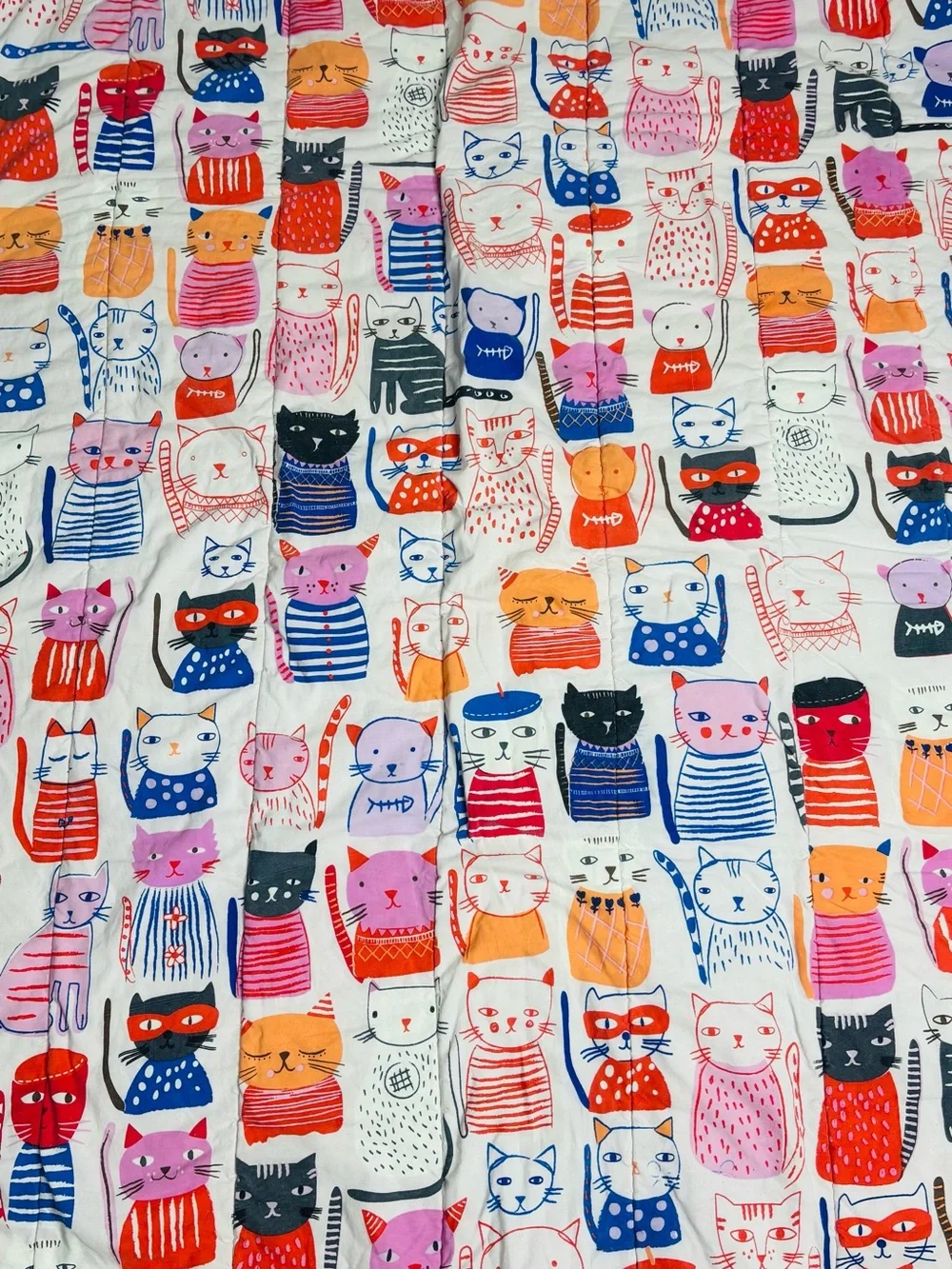Anthropologie Carolyn Gavin Cat Collection Kids Quilting Toddler Size