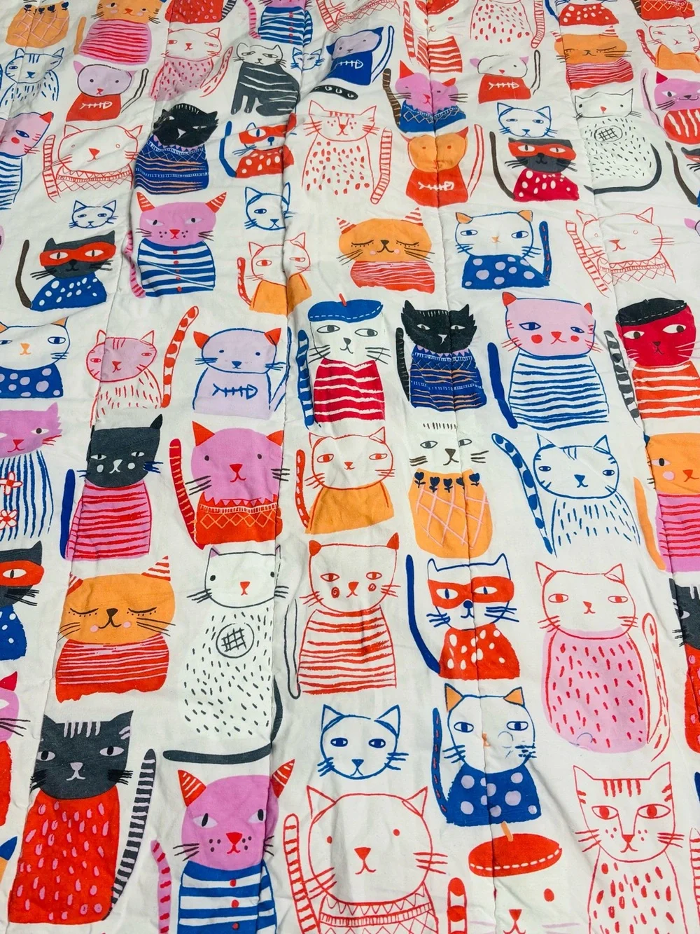 Anthropologie Carolyn Gavin Cat Collection Kids Quilting Toddler Size
