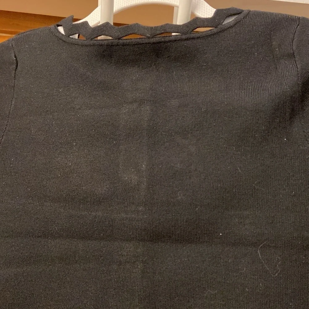 Milly Minis Zig Zag Cardigan In Black Girls Size 12 NWT