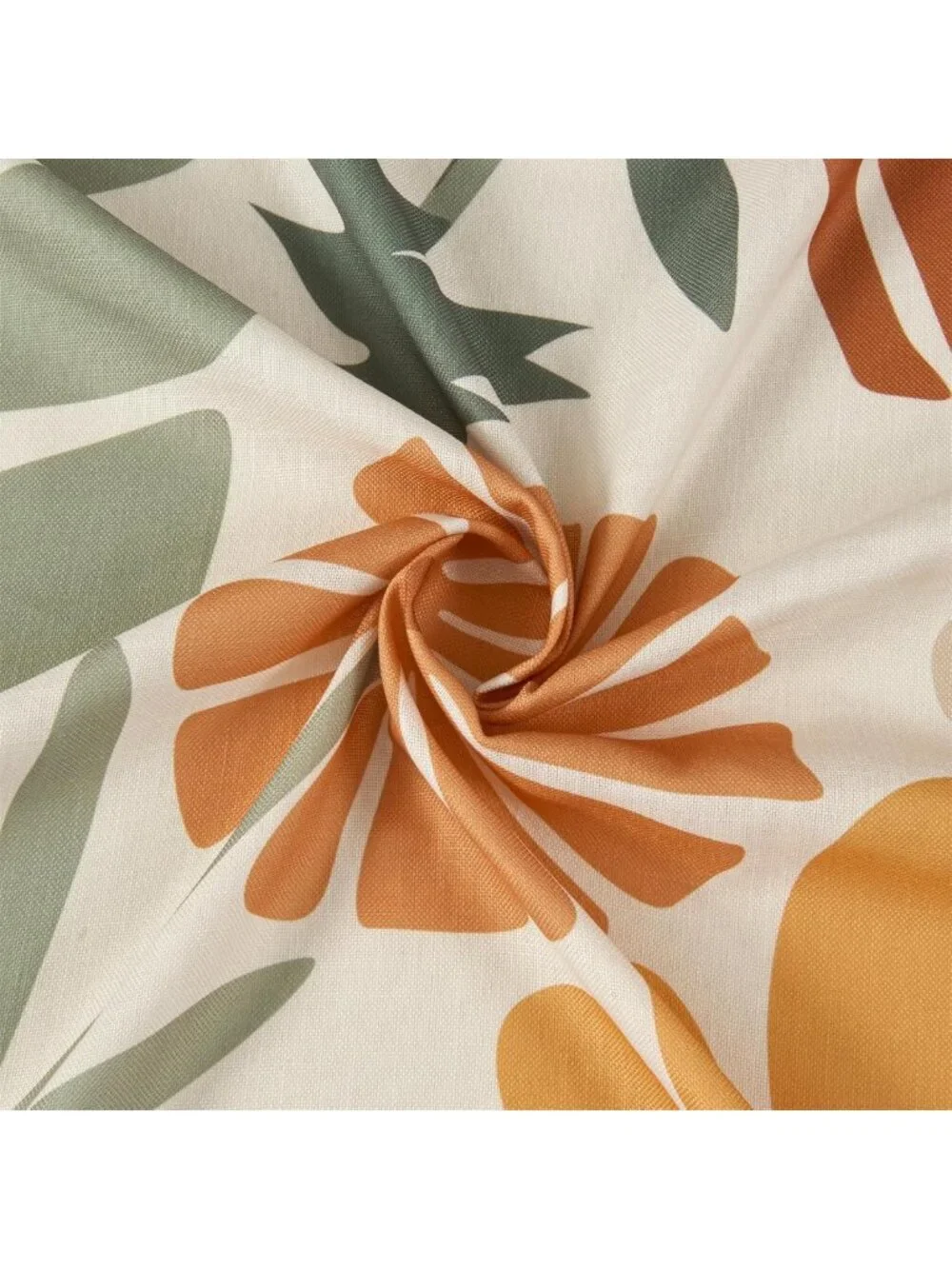 Colorful Floral Faux Linen Shower Curtain - Funky Aesthetic Bathroom Decor