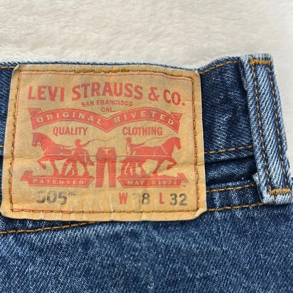 Levi's 505 Blue Straight Jeans 38x32