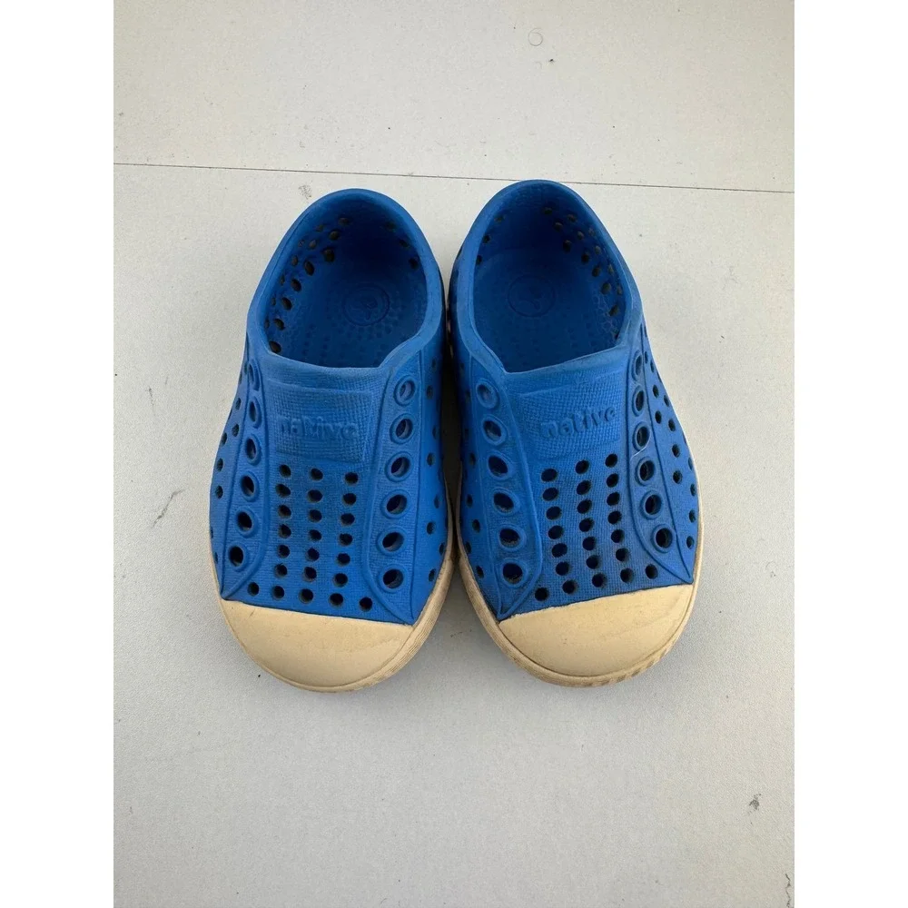 Native Shoes Jefferson Blue Rubber Slip On Water‎ Shoes Kids Size C4