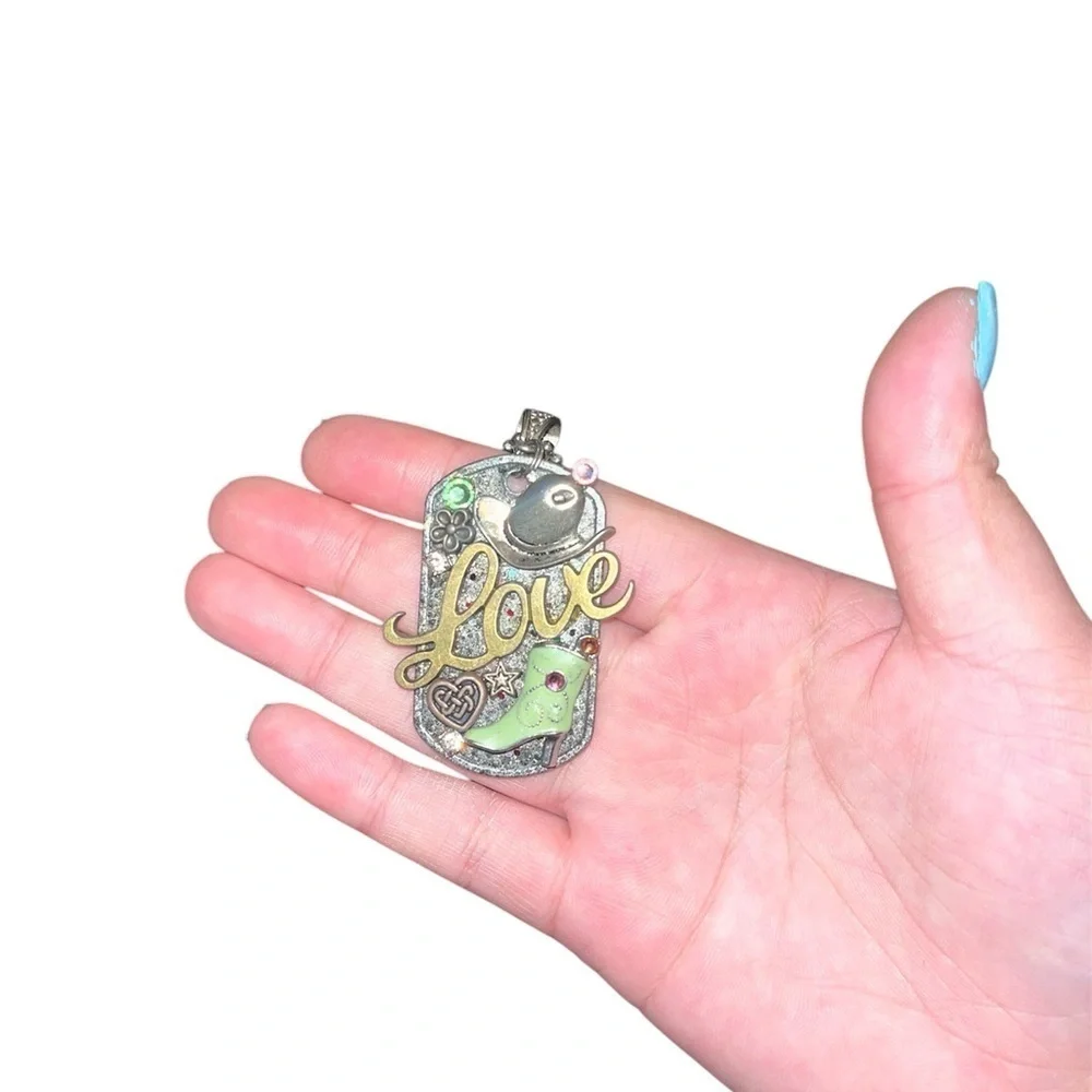 Handmade Silver Love Pendant Necklace