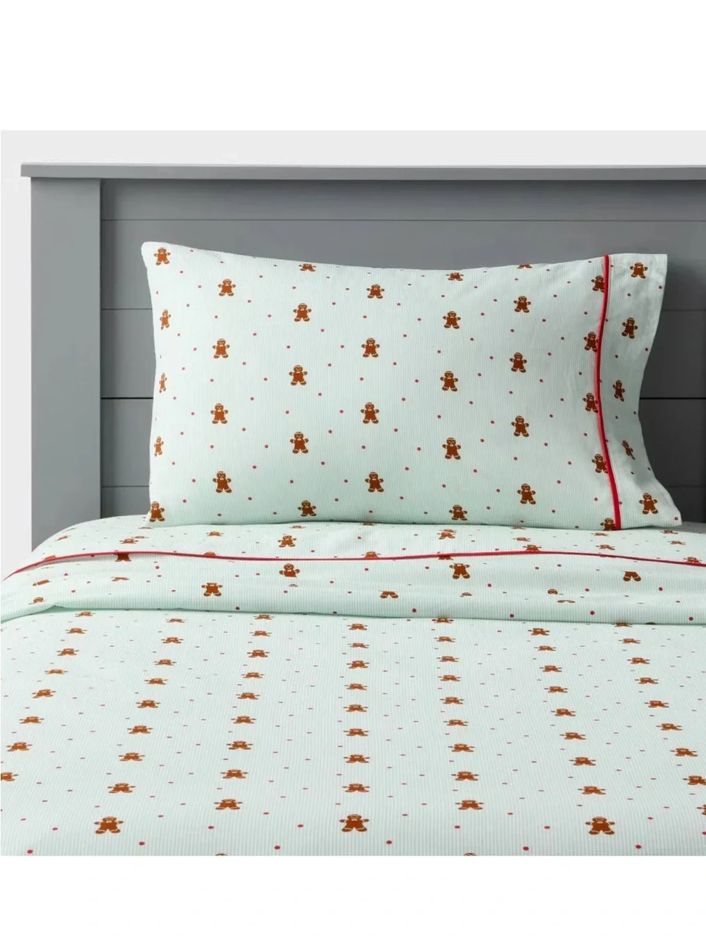 Super Cute FULL Gingerbread Dreams Striped Sheet Set 100% Cotton 220TC