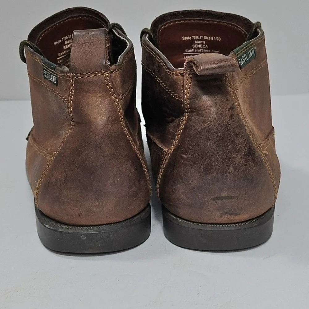 Eastland Seneca Camp Brown Leather Moc Toe Lace Up Classic Chukka Ankle Boot