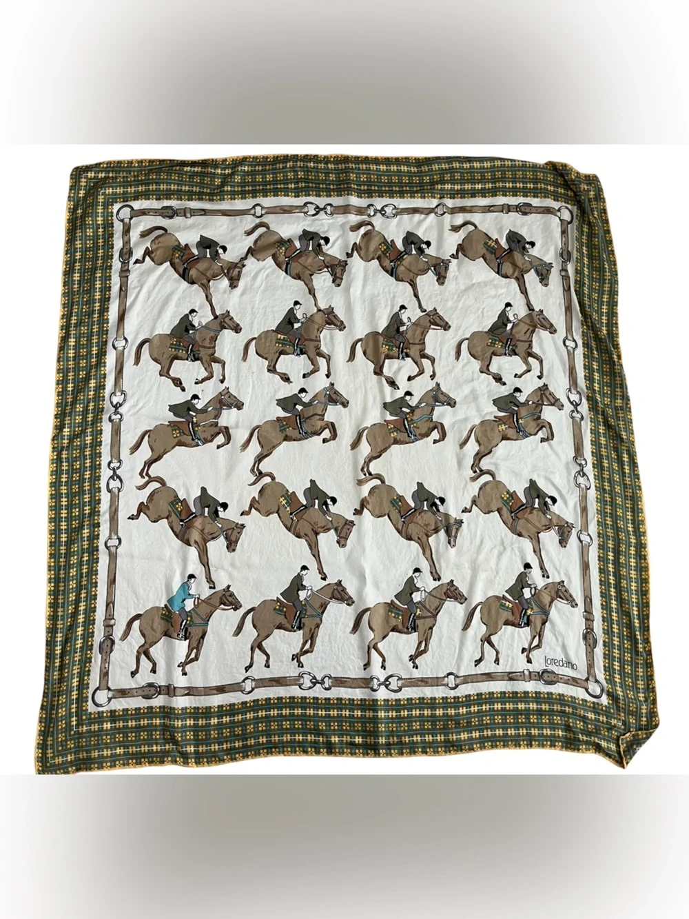 Loredano Equestrian silk scarf