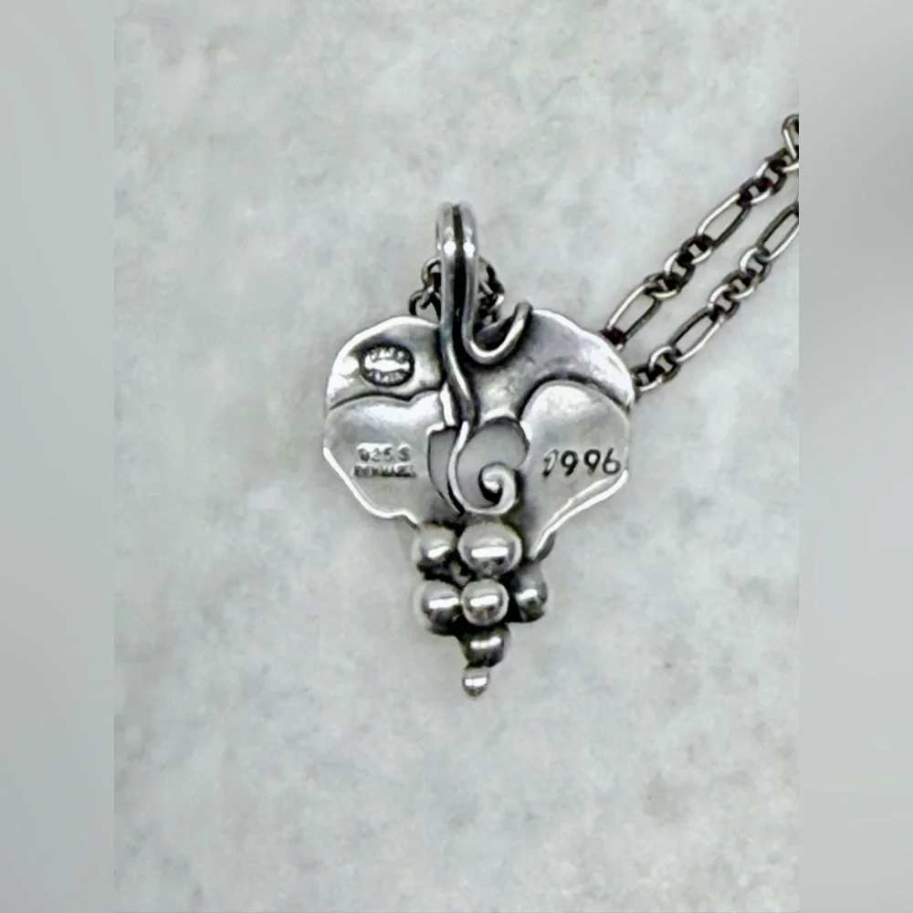 GEORG JENSEN Vintage Rare Collectors 1996 Heritage 925 SS Grape Necklace