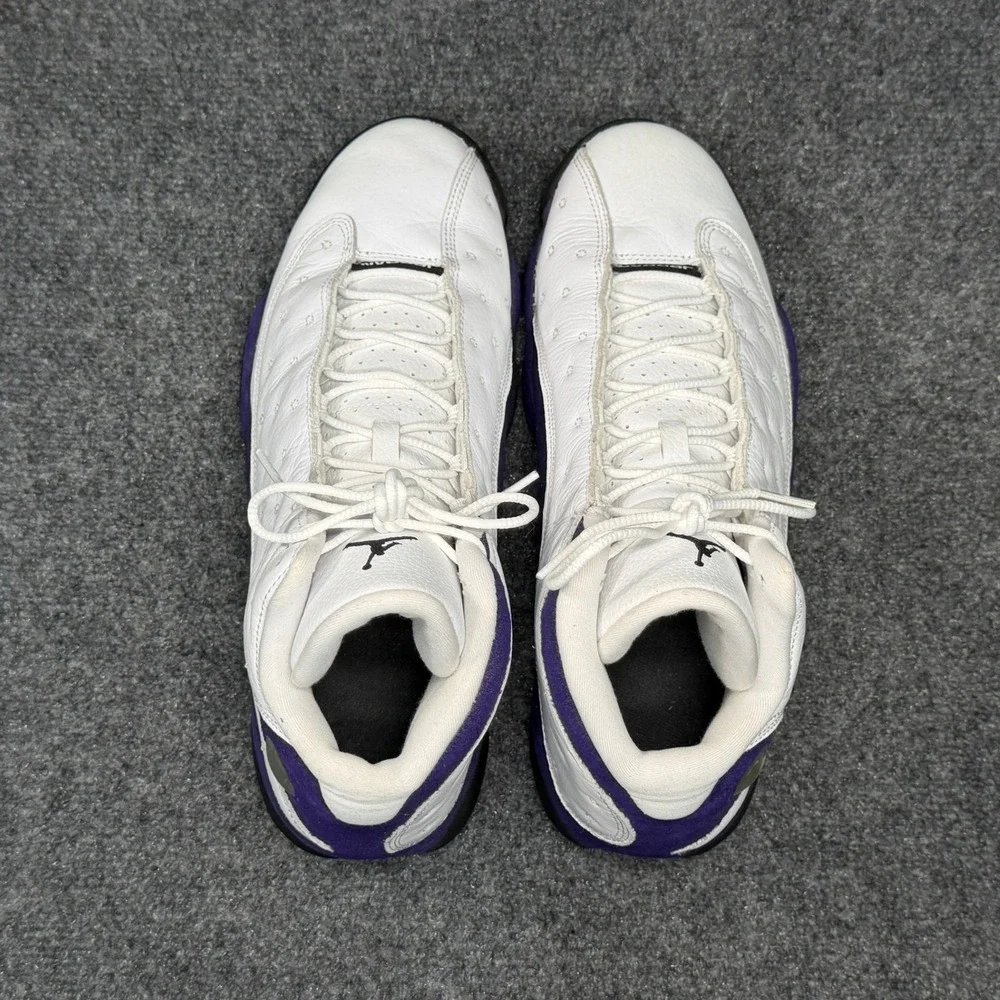Jordan 13 Retro Shoes Men's 12 White Purple Lakers Athletic Hooping‎ Sneakers